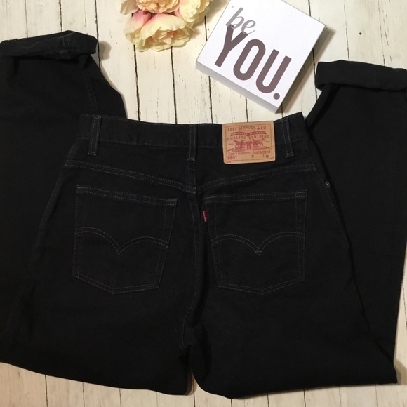 Vintage Levi’s 550 high waisted mom jeans dark blk - Picture 5 of 7